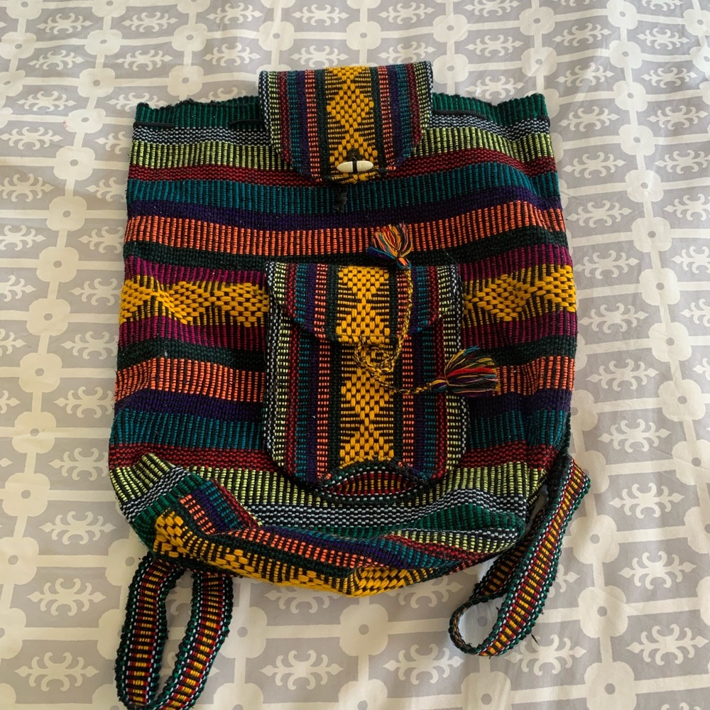 Colorful backpack.
